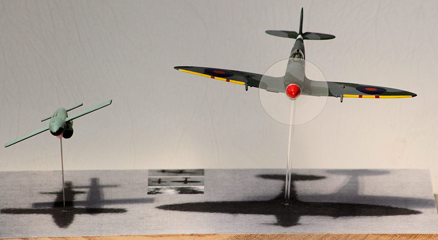 Frog 1/72 Spitfire XIV & V-1, by George Oh