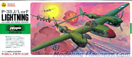 1/72 Squadron Crystal Clear Canopy - Lockheed P-38F Lightning (Hasegawa)