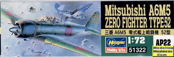 1/72 WW2 Fighter IJNAF :Hasegawa Mitsubishi A6M5 Zero Type 52 