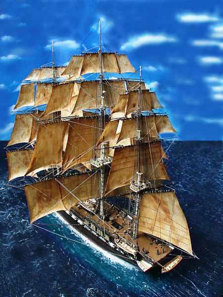 USS Constitution Wooden Model Ship - 24 Inch Prebuilt Tall Ship Replica