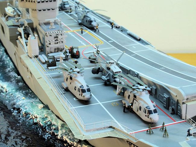 thumbnail interactive-video image 1 of 1:400 Scale HMS Invincible (R05) Aircraft Carrier – Handcrafted Paper Model Kit, Unbuilt 1 of 2