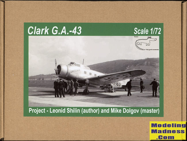 Resin kit & decal General Aviation Clark G.A.-43 Croco Models #72017 1/72
