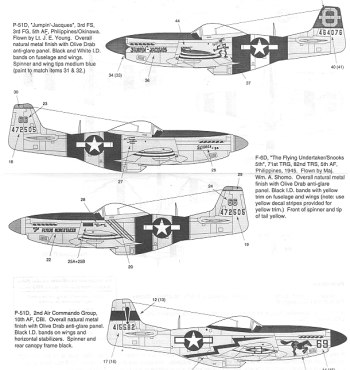 Aeromaster  decals 1/48 48-012 Pacific Mustangs     F143 