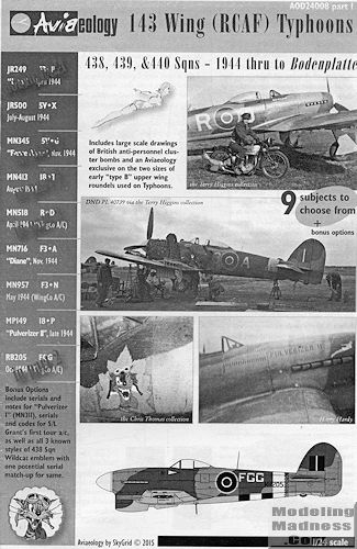 143 Wing RCAF Typhoons Aviaeology Docs only 1944 to Bodenplatte 