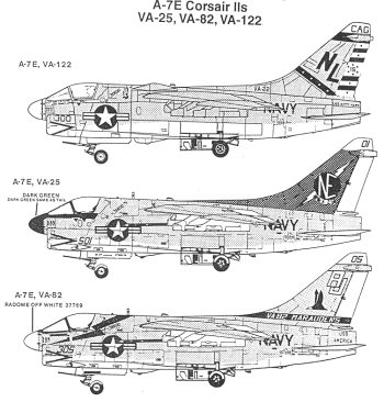 1:72 Decals Super Scale 72-348 A-7B Corsair II VA-203 CVWR NAS Alameda 1979 New 