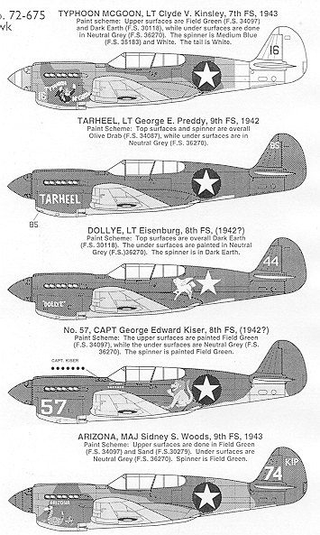 Microscale decals 1/72 72-381 P-40E Warhawk 29 GV P39Q53 LAGG-3 Yak-7   D35