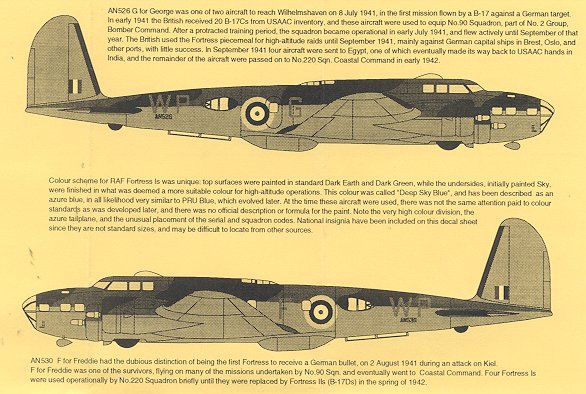 1941 Details about   Aviation USK Decals #7201 !/72 Boeing B-17C Fortress Mk.I #90 Squadron RAF 