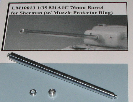LION MARC LM18004 M1A1C 76mm Barrel for Sherman w/Muzzle Protector Ring in 1:48 