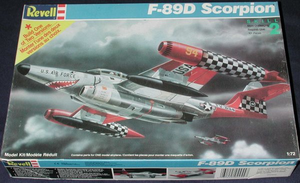 Revell 4455 F-89d Scorpion 1/72 Scale Plastic Model Kit for sale online