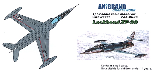 Details about  / Anigrand Models 1//72 LOCKHEED XF-90 DEEP PENETRATION FIGHTER