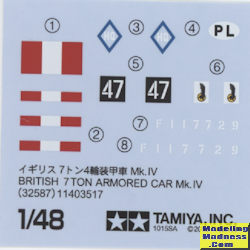 87 British 7Ton Mk.IV 32587 Japan Tamiya 1/48 Military Miniature Series No 